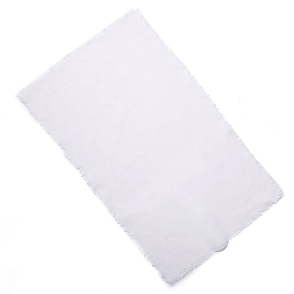 ON SALE: Linen Fringe Hand Towel- Winter White - Image 3