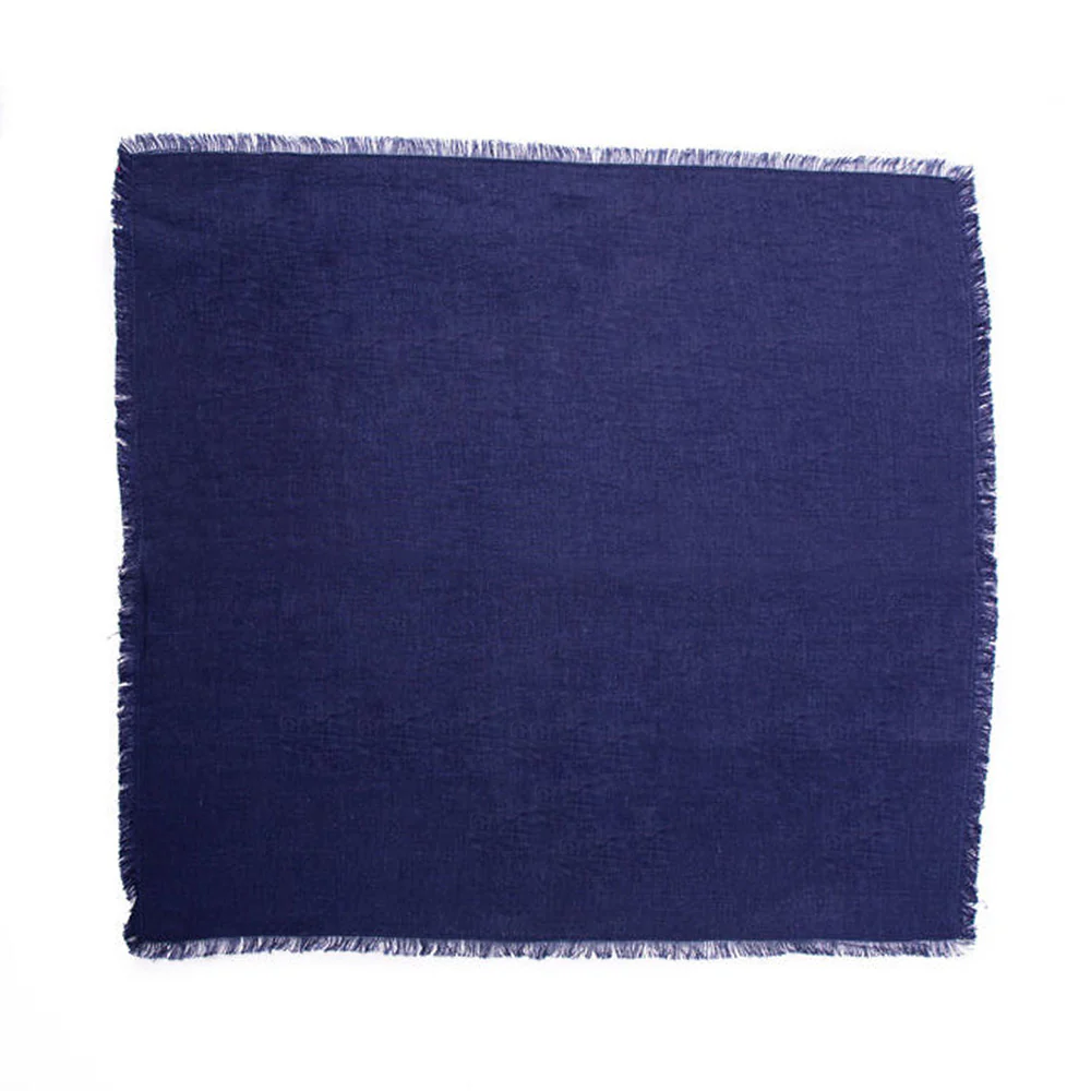 ON SALE: Linen Fringe Napkins- Deep Blue - Image 3