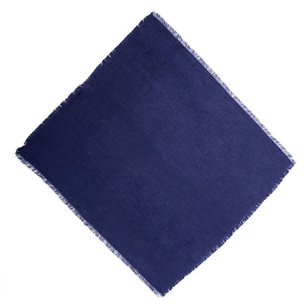 ON SALE: Linen Fringe Napkins- Deep Blue - Image 4