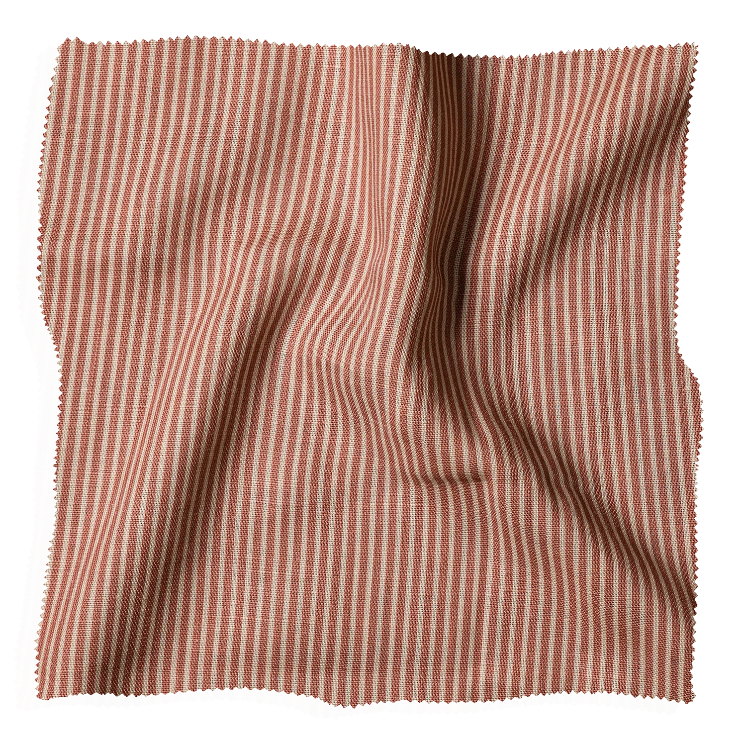 Pinstripe, Coral Pink Cut Yardage