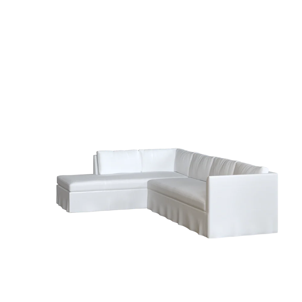 The Slipcovered Bradley Bumper Chaise Sectional - Image 3
