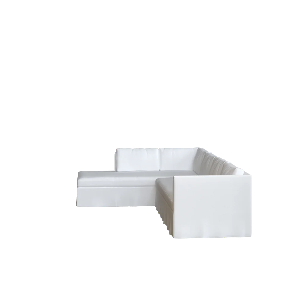 The Slipcovered Bradley Bumper Chaise Sectional - Image 4