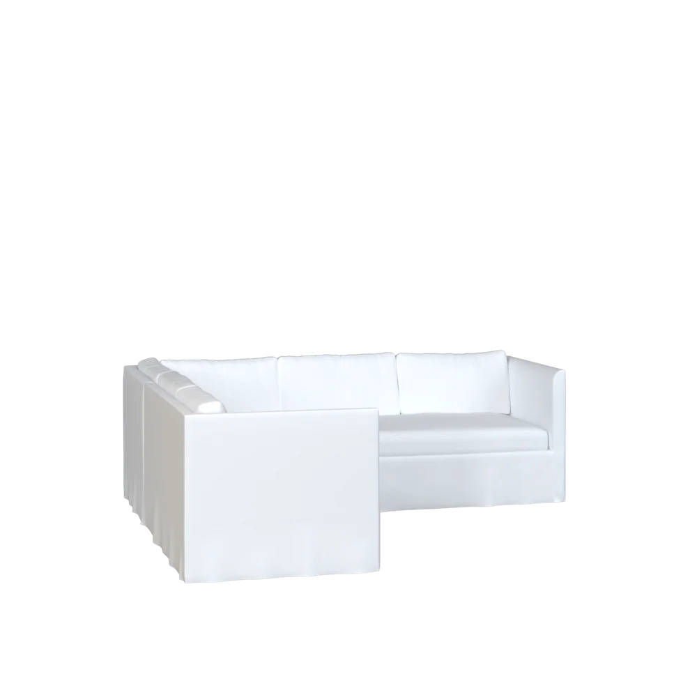 The Slipcovered Bradley Return Loveseat Sectional - Image 11