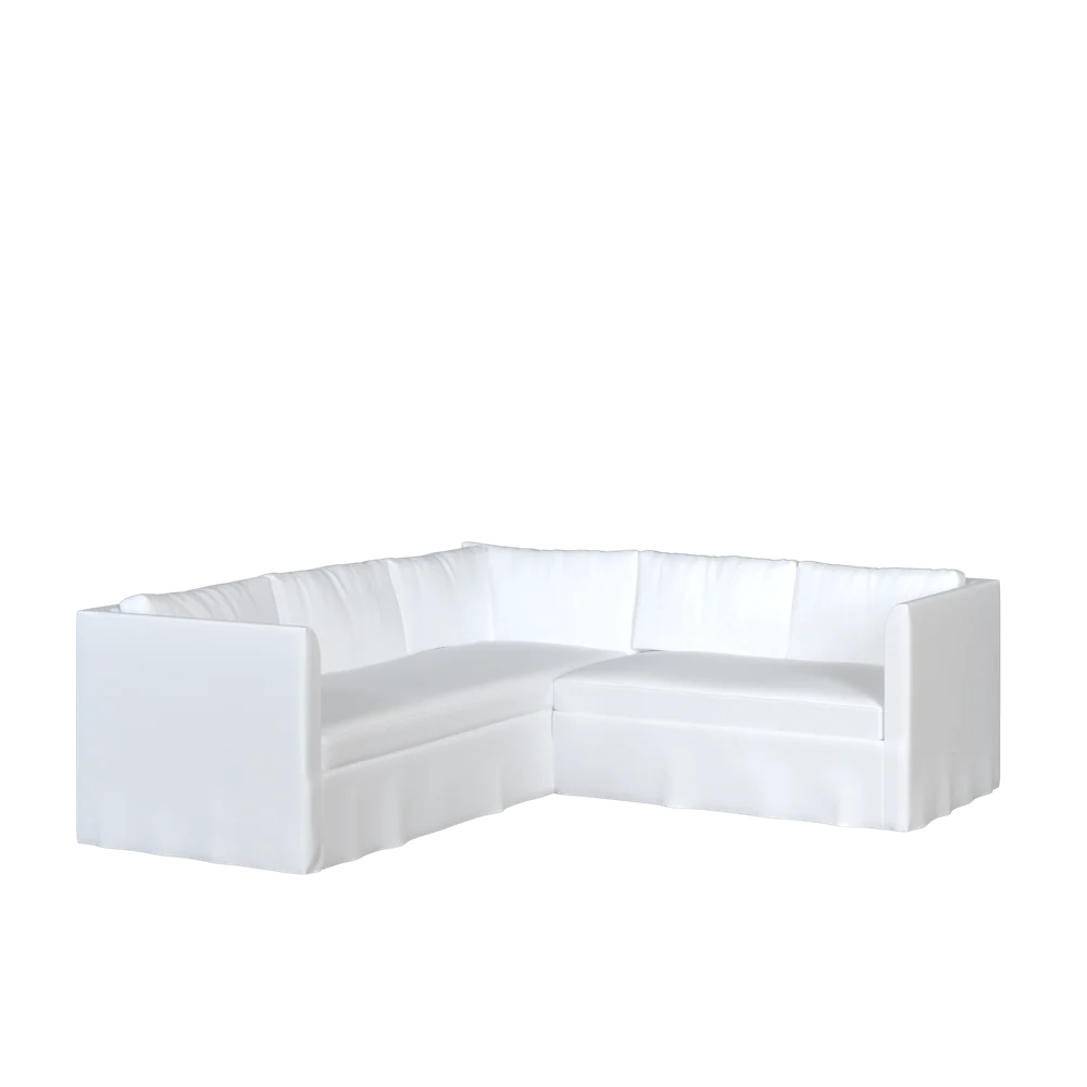 The Slipcovered Bradley Return Loveseat Sectional - Image 12
