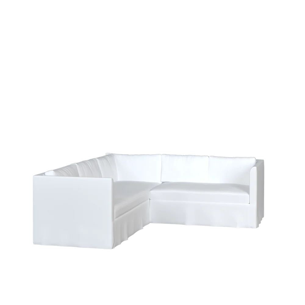The Slipcovered Bradley Return Loveseat Sectional - Image 13