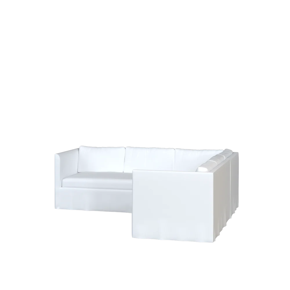The Slipcovered Bradley Return Loveseat Sectional - Image 31