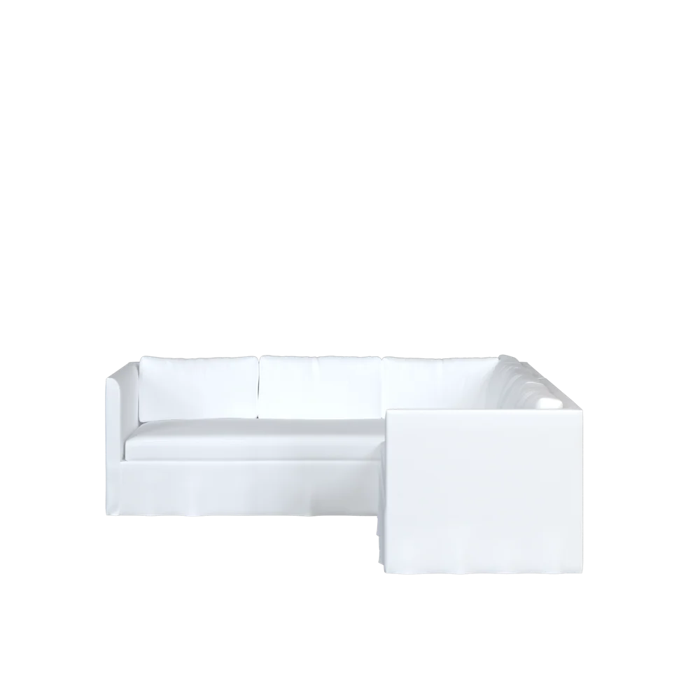The Slipcovered Bradley Return Loveseat Sectional - Image 32