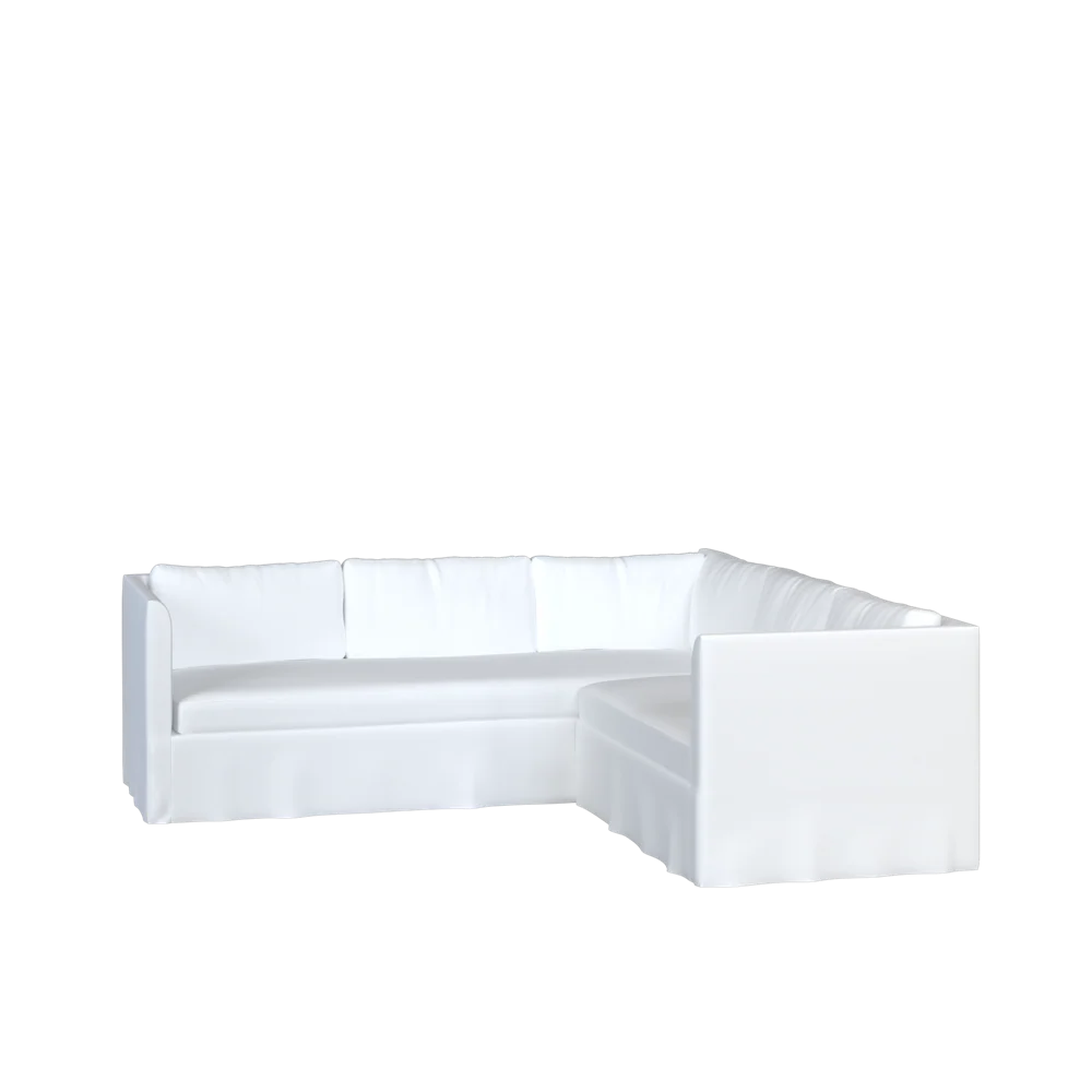 The Slipcovered Bradley Return Loveseat Sectional - Image 33