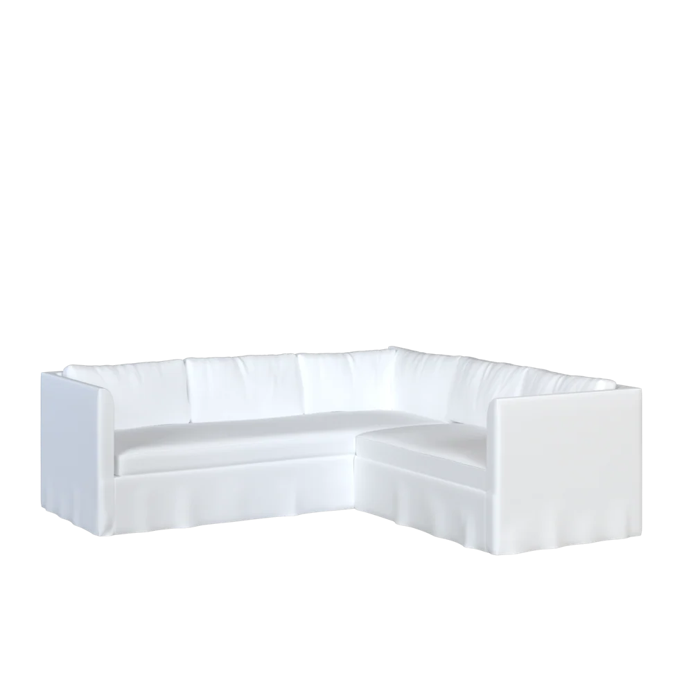 The Slipcovered Bradley Return Loveseat Sectional - Image 34