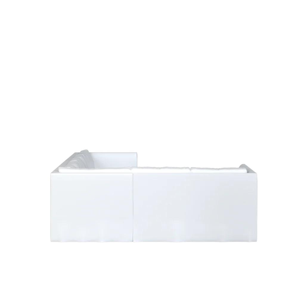 The Slipcovered Bradley Return Loveseat Sectional - Image 6
